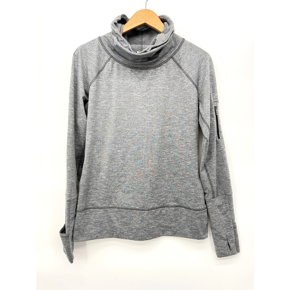 VSX Victorias Secret Pullover Cowl Neck Heathered Gray Active Athletic Gym S